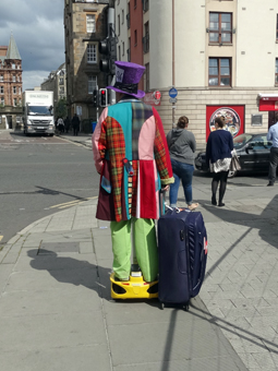 Matt on his segway rolling around Edinburgh during the 2014 Edinburgh Fringe Festival